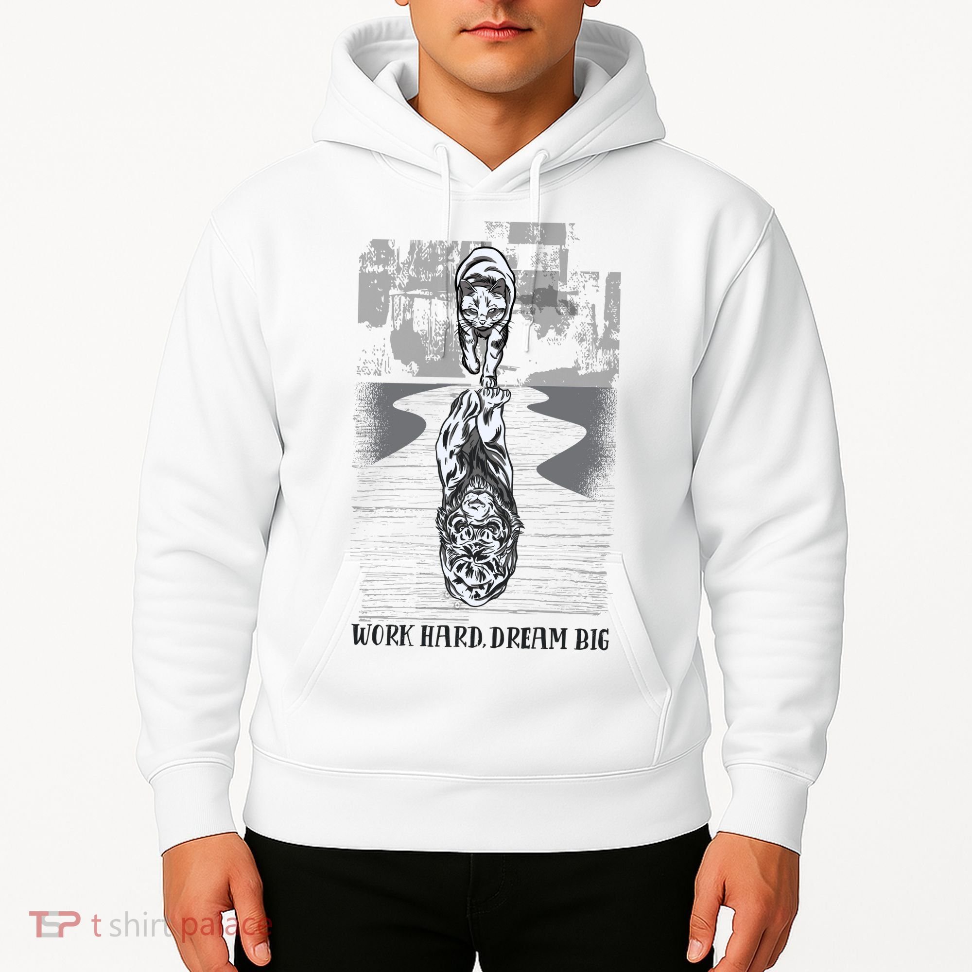 Work Hard Dream Big Tiger Hoodie