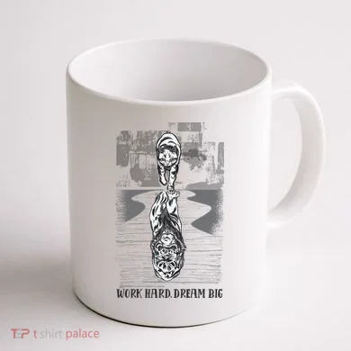Work Hard Dream Big Tiger Coffee Mug back