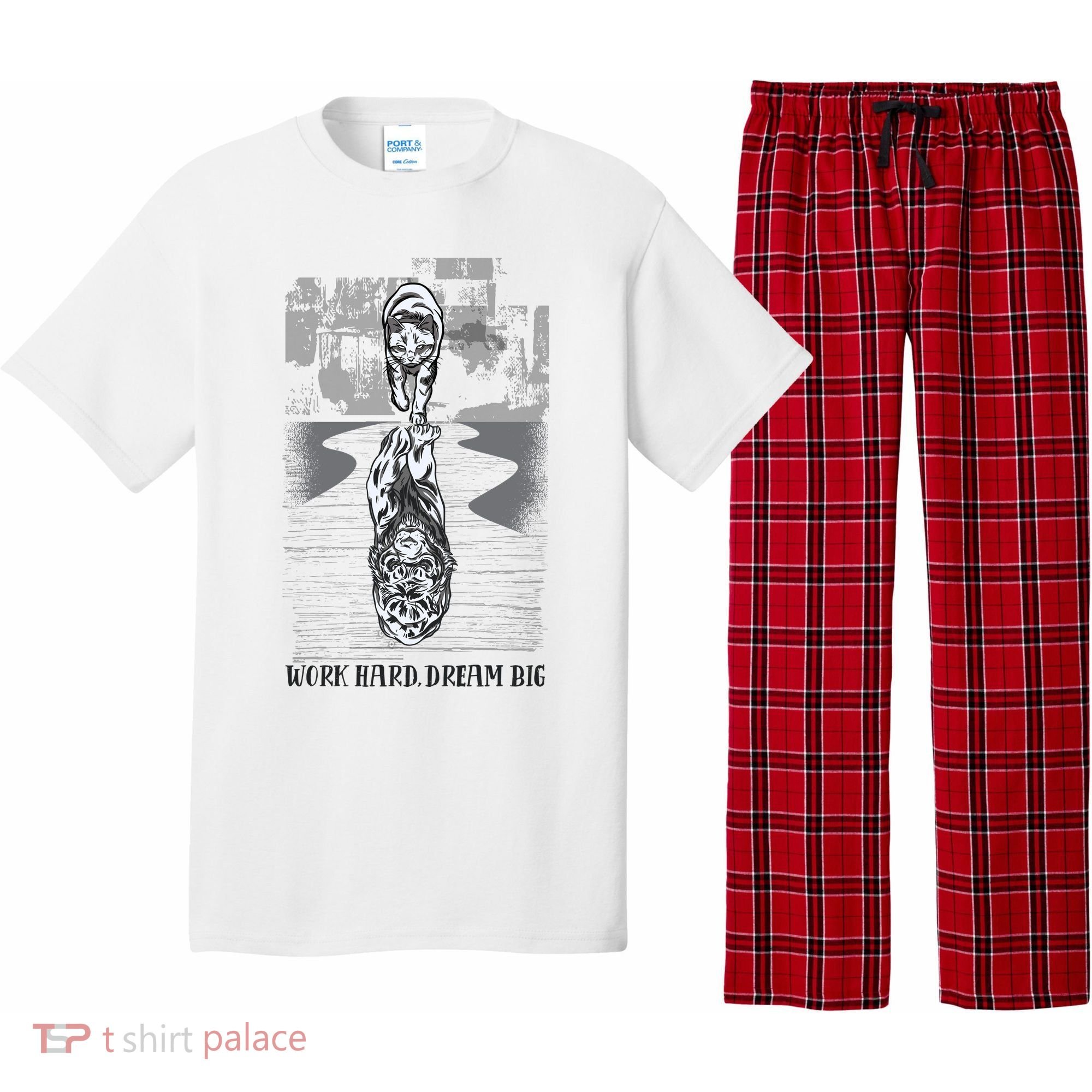 Work Hard Dream Big Tiger Pajama Set