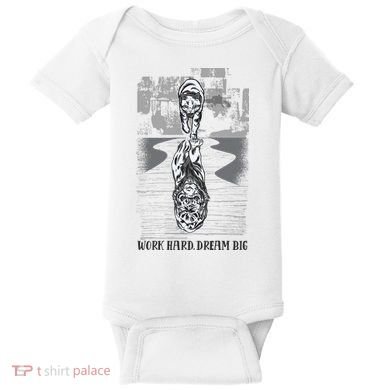 Work Hard Dream Big Tiger Baby Bodysuit