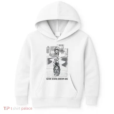 Work Hard Dream Big Tiger Kids Hoodie