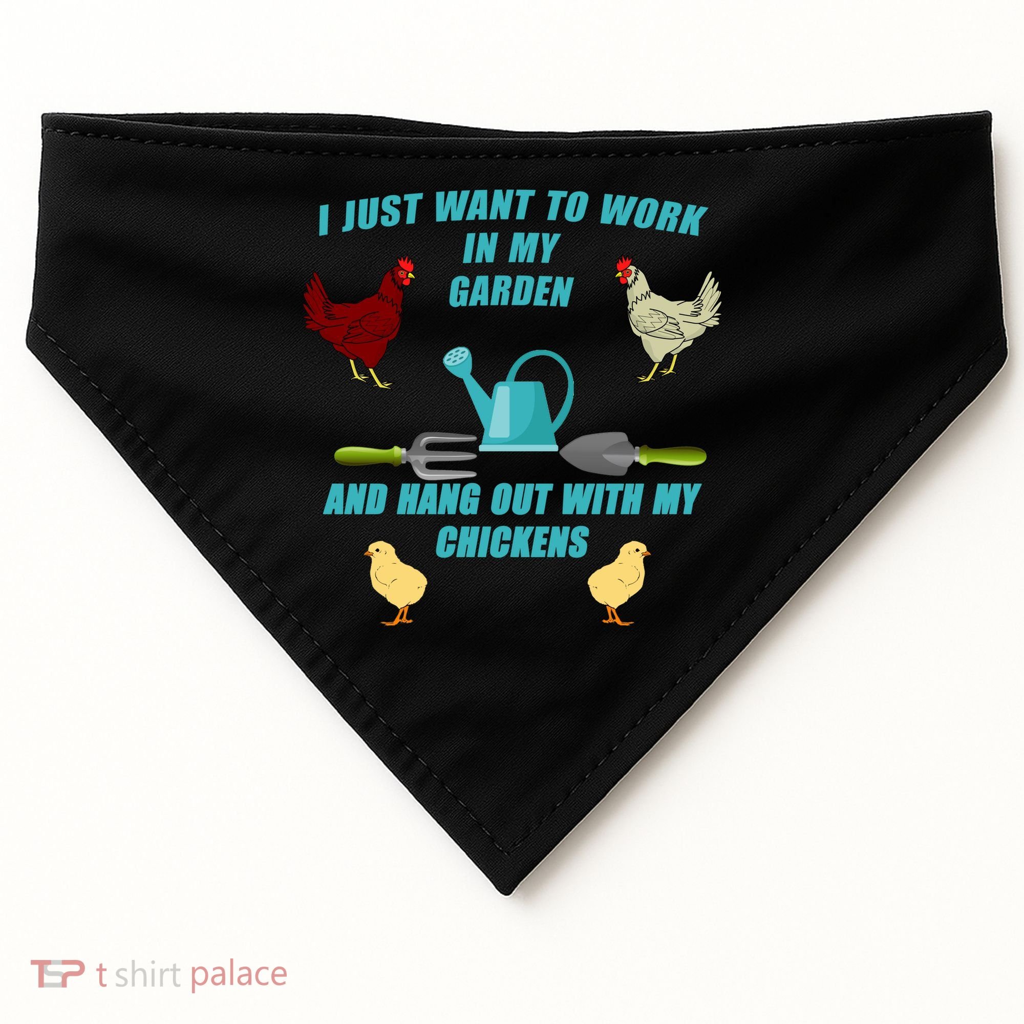 Work In My Garden Hang Out With My Chickens USA-Made Doggie Bandana