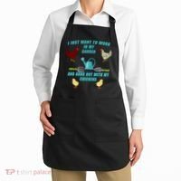 Work In My Garden Hang Out With My Chickens Apron thumb 2
