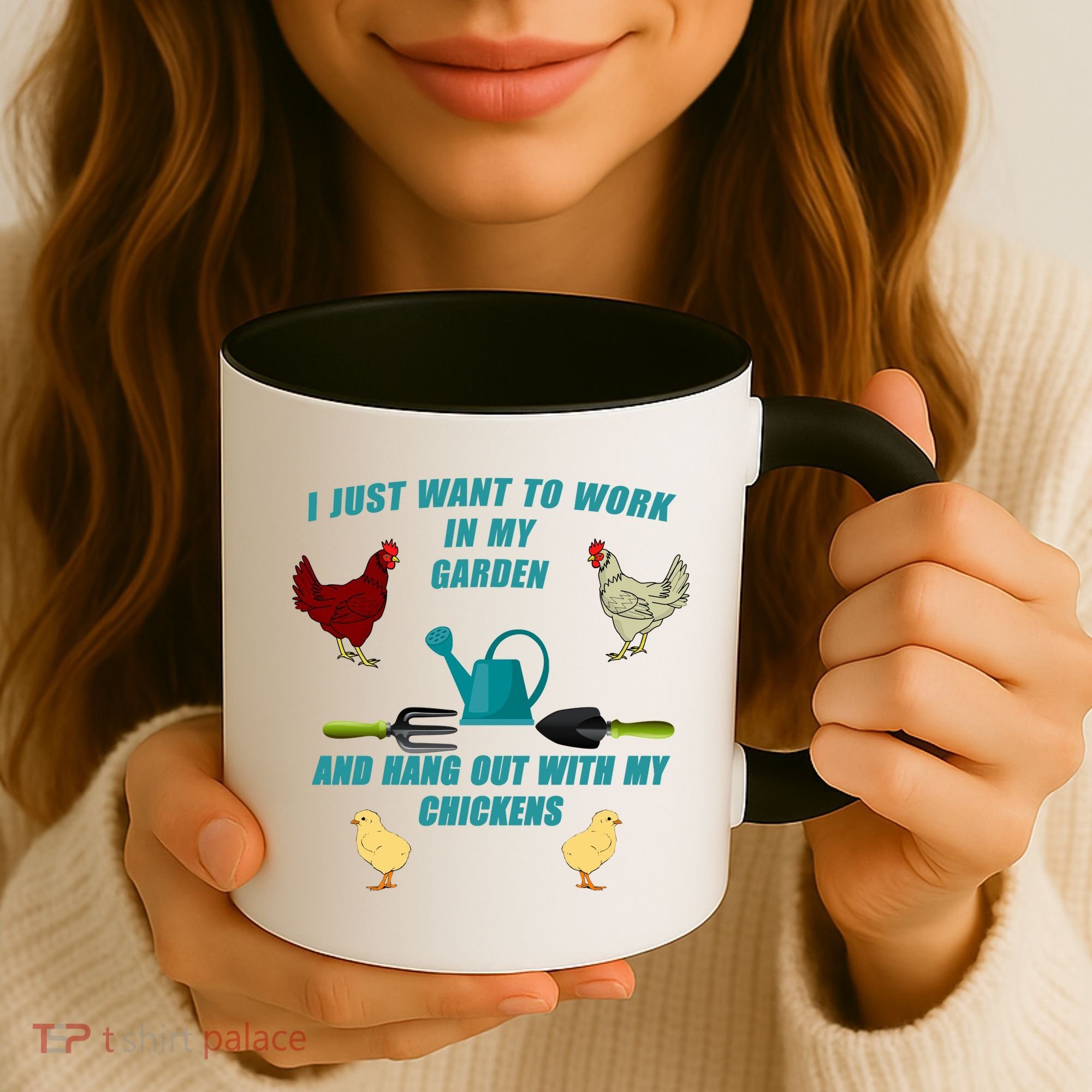 Work In My Garden Hang Out With My Chickens Coffee Mug
