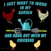 Work In My Garden Hang Out With My Chickens Women's Hoodie thumb 2