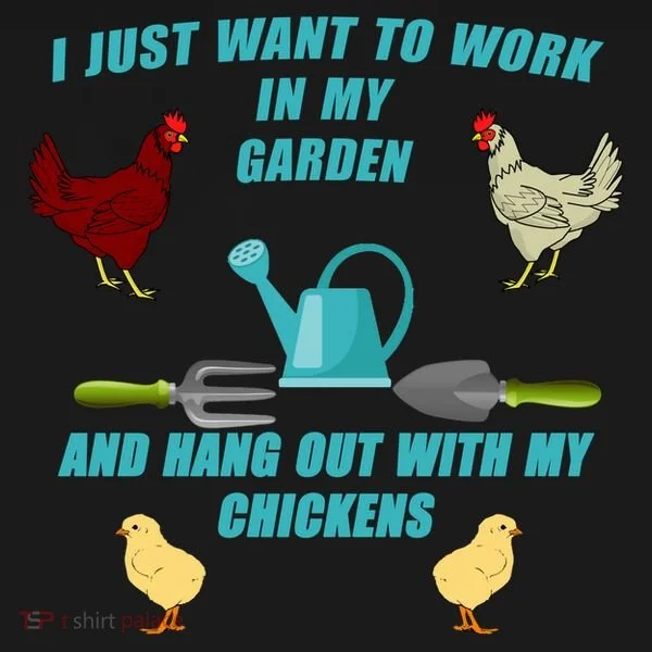 Work In My Garden Hang Out With My Chickens Ornament