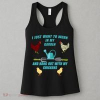 Work In My Garden Hang Out With My Chickens Women's Tank Top thumb 3