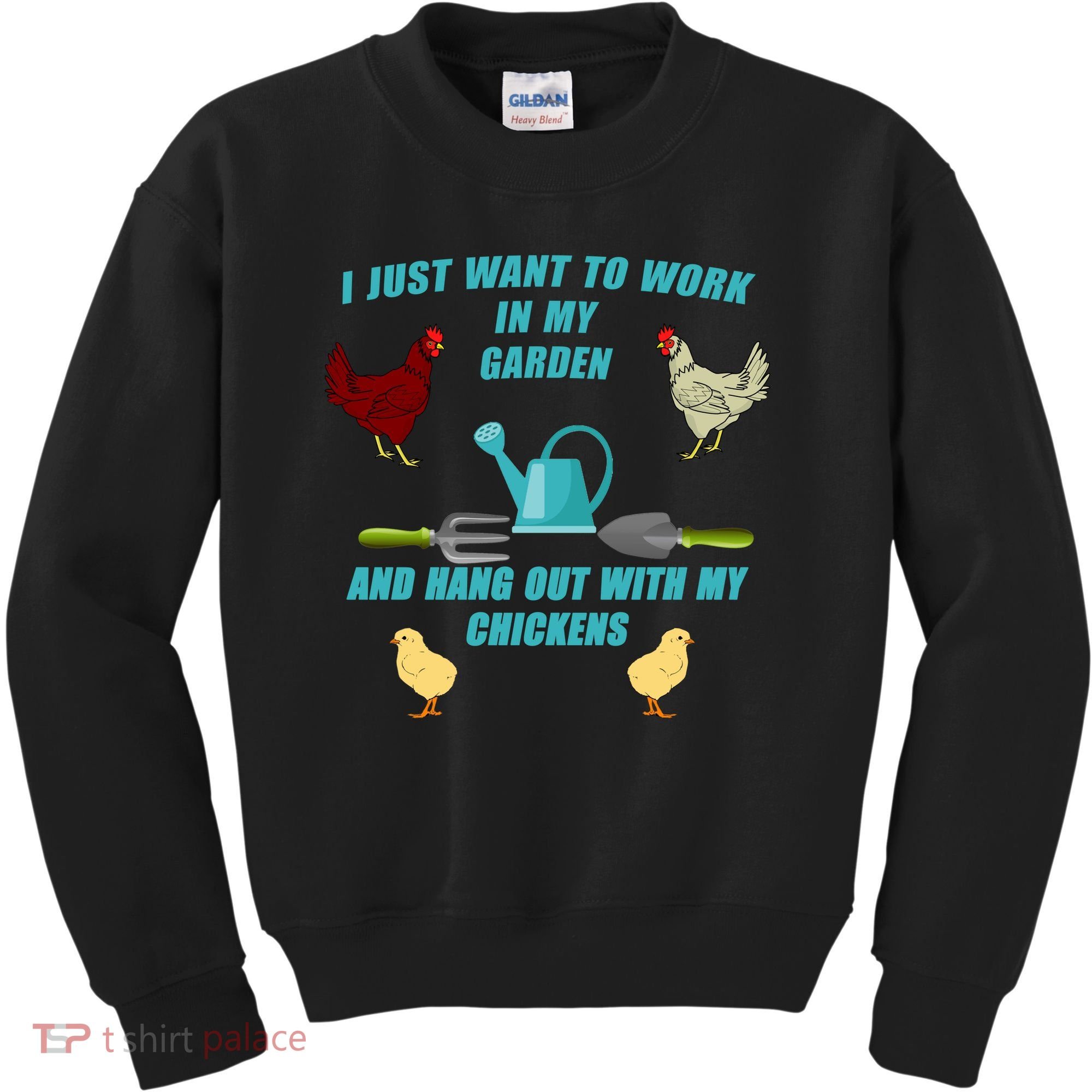 Work In My Garden Hang Out With My Chickens Kids Sweatshirt