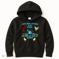 Work In My Garden Hang Out With My Chickens Kids Hoodie thumb 0