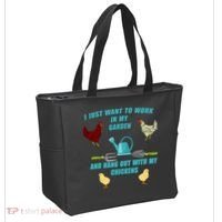 Work In My Garden Hang Out With My Chickens Tote Bag thumb 2