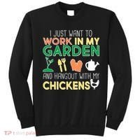 Work In My Garden Hangout With My Chickens Sweatshirt thumb 0