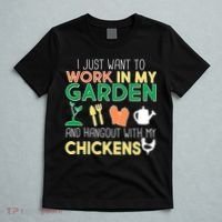 Work In My Garden Hangout With My Chickens T-Shirt thumb 5