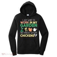 Work In My Garden Hangout With My Chickens Women's Hoodie thumb 0