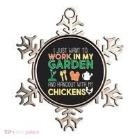 Work In My Garden Hangout With My Chickens Ornament thumb 0