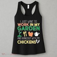 Work In My Garden Hangout With My Chickens Women's Tank Top thumb 3