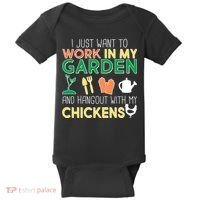 Work In My Garden Hangout With My Chickens Baby Bodysuit thumb 0