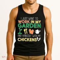 Work In My Garden Hangout With My Chickens Tank Top thumb 3