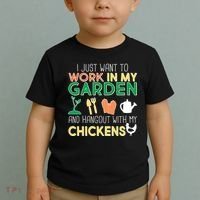 Work In My Garden Hangout With My Chickens Toddler T-Shirt thumb 2