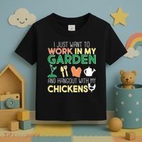 Work In My Garden Hangout With My Chickens Toddler T-Shirt thumb 3