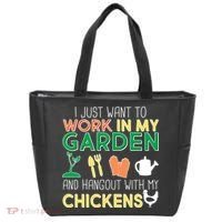 Work In My Garden Hangout With My Chickens Tote Bag thumb 0