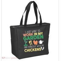 Work In My Garden Hangout With My Chickens Tote Bag thumb 2