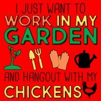 Work In My Garden Hangout With My Chickens Santa Hat thumb 1