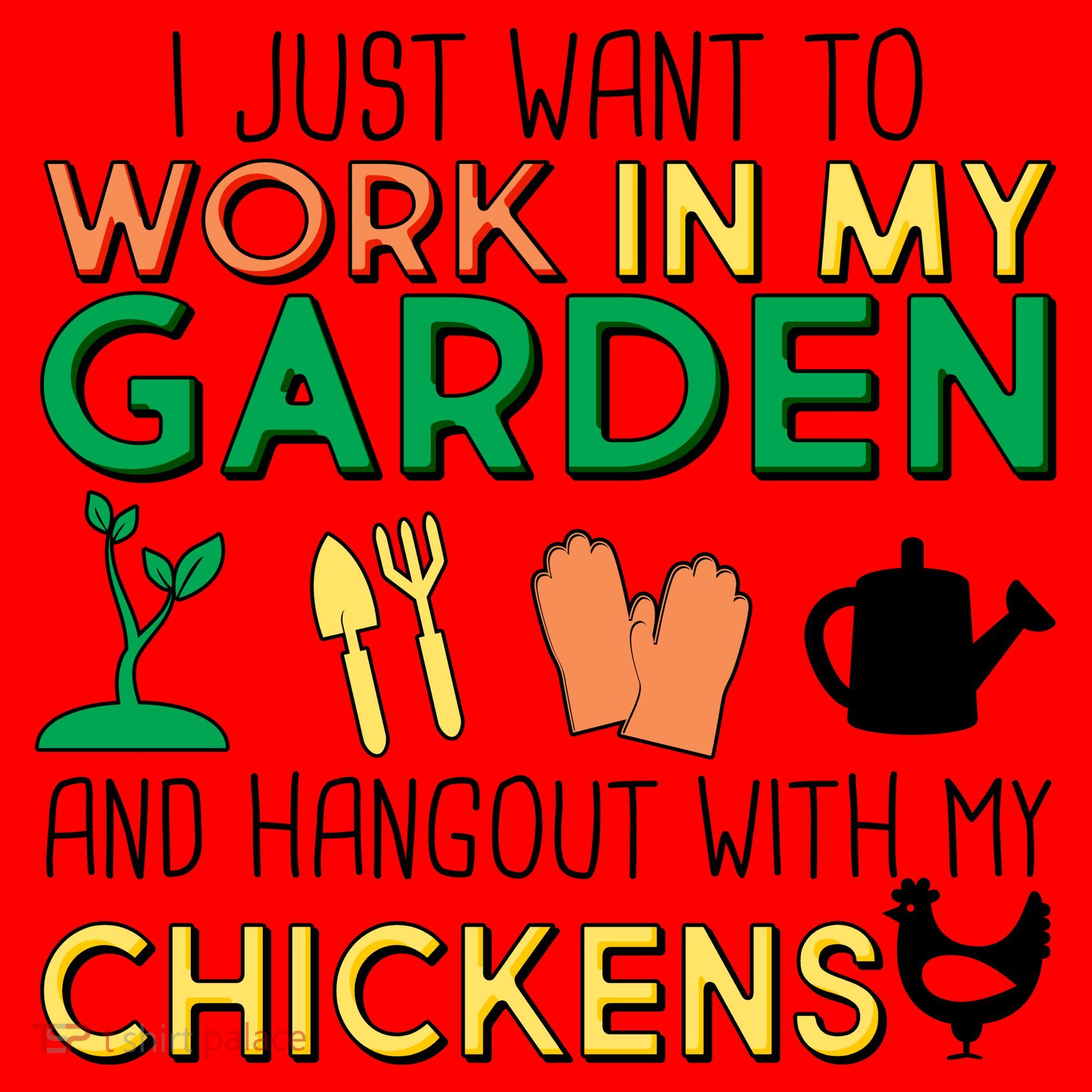 Work In My Garden Hangout With My Chickens Santa Hat