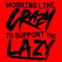 Working Like Crazy To Support The Lazy Santa Hat thumb 1