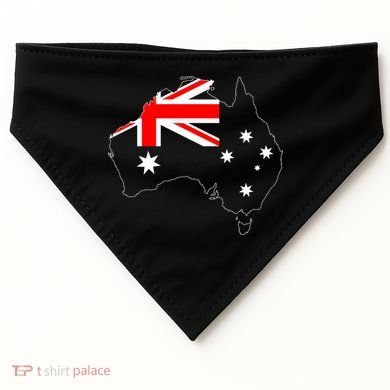 World Australia Map Flag USA-Made Doggie Bandana