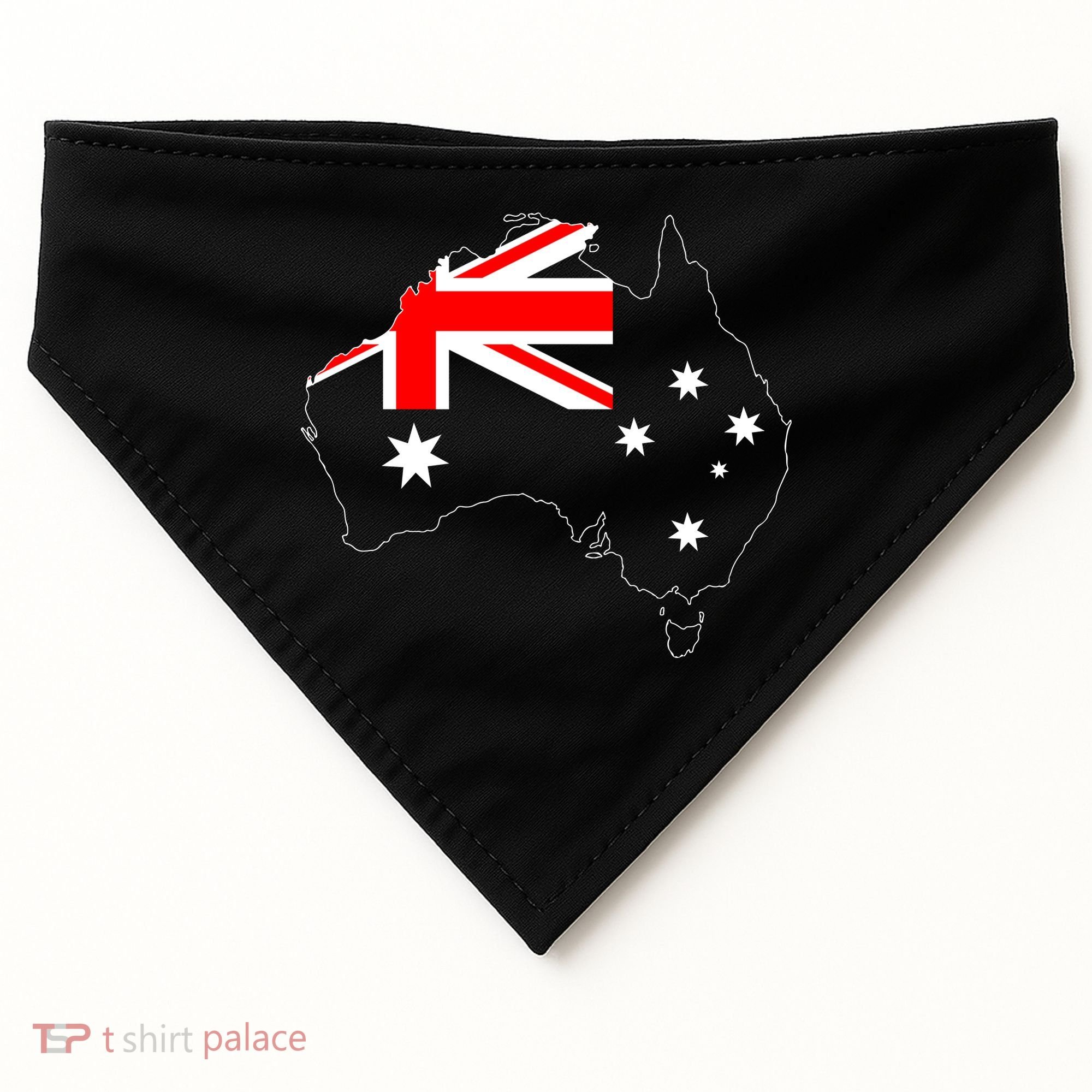 World Australia Map Flag USA-Made Doggie Bandana