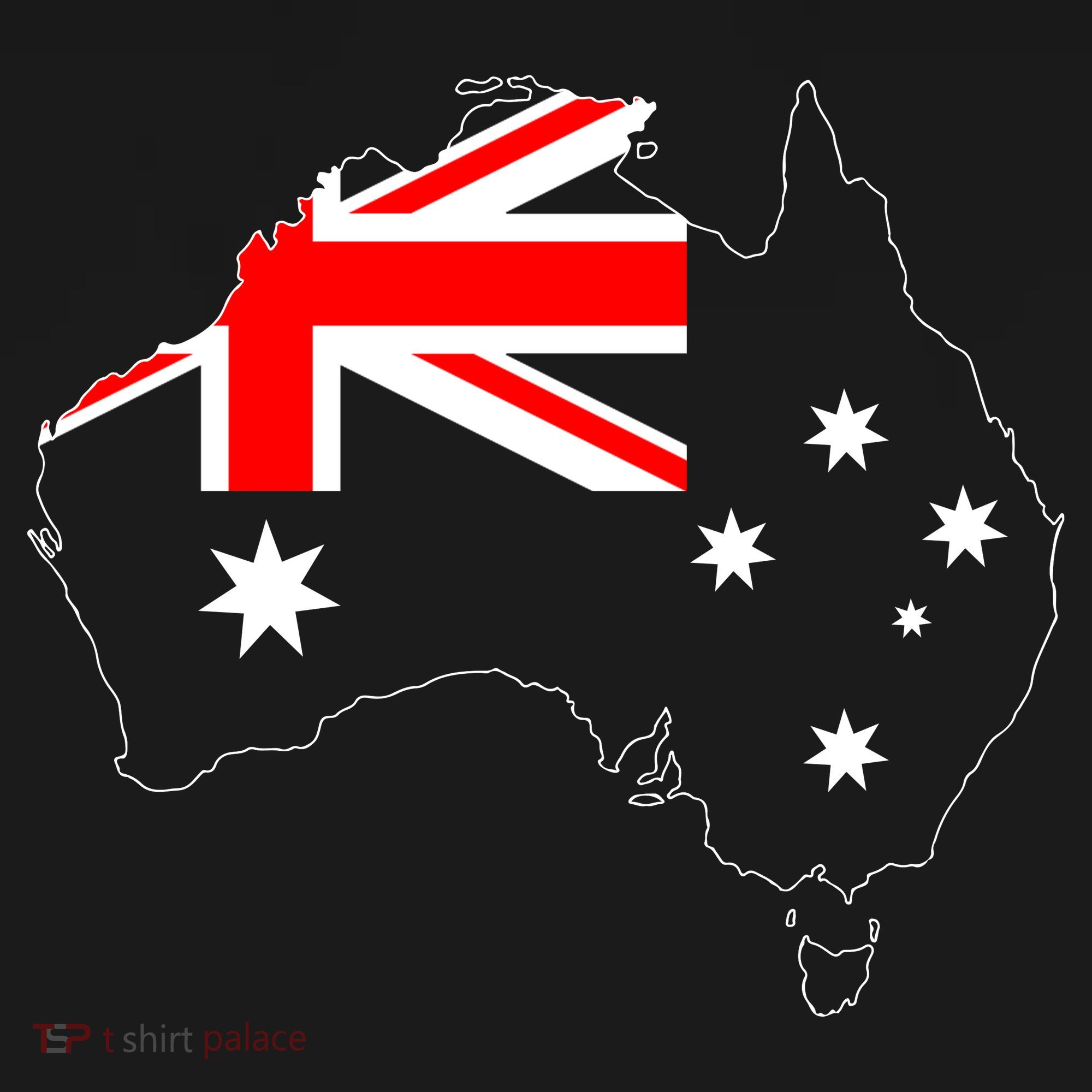 World Australia Map Flag USA-Made Doggie Bandana