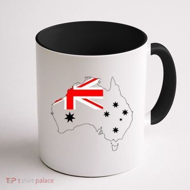 World Australia Map Flag Coffee Mug back