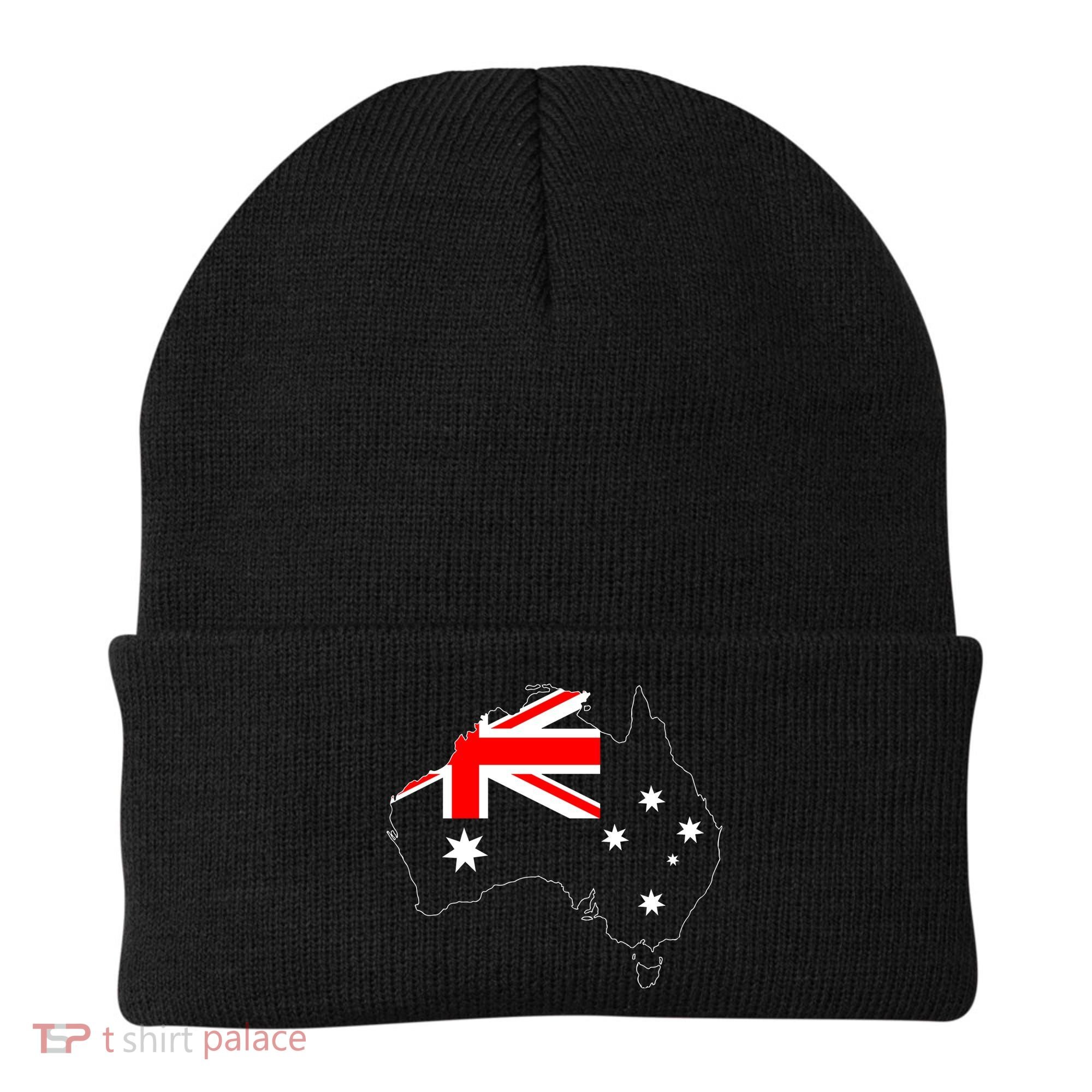 World Australia Map Flag Beanie