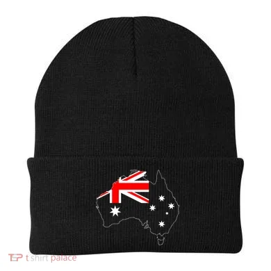 World Australia Map Flag Beanie