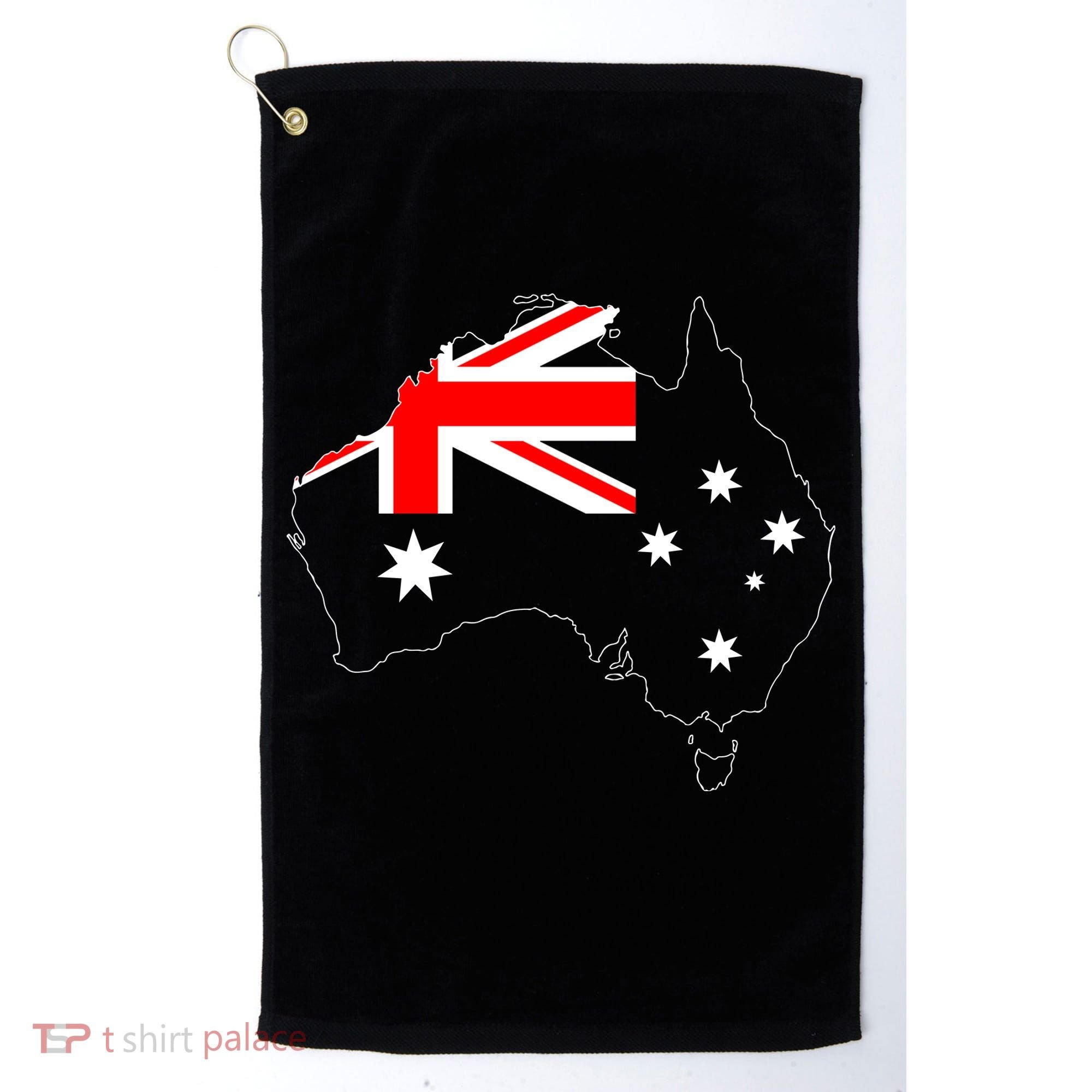 World Australia Map Flag Golf Towel