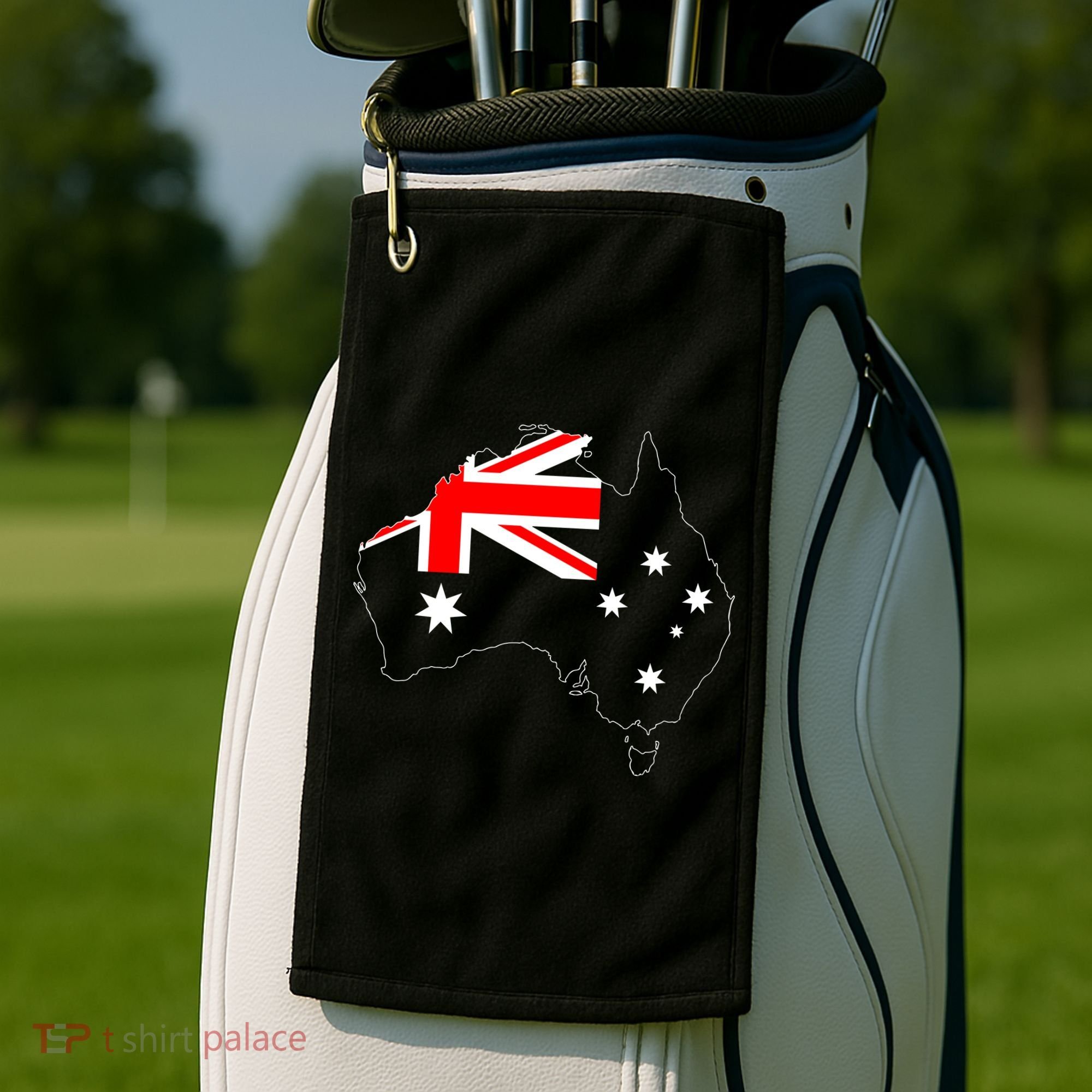 World Australia Map Flag Golf Towel