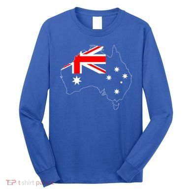 World Australia Map Flag Long Sleeve Shirt
