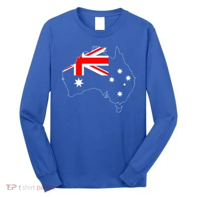 World Australia Map Flag Long Sleeve Shirt