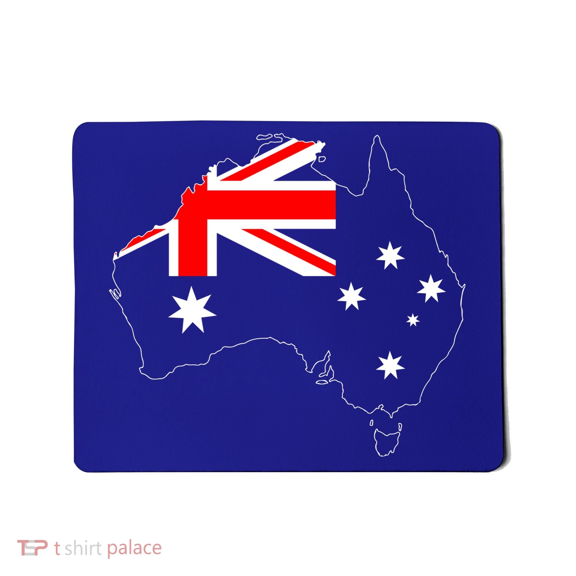 World Australia Map Flag Mousepad
