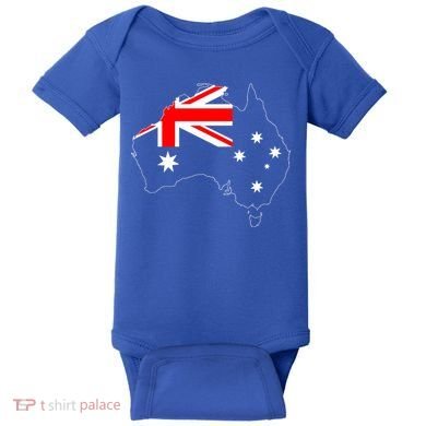 World Australia Map Flag Baby Bodysuit