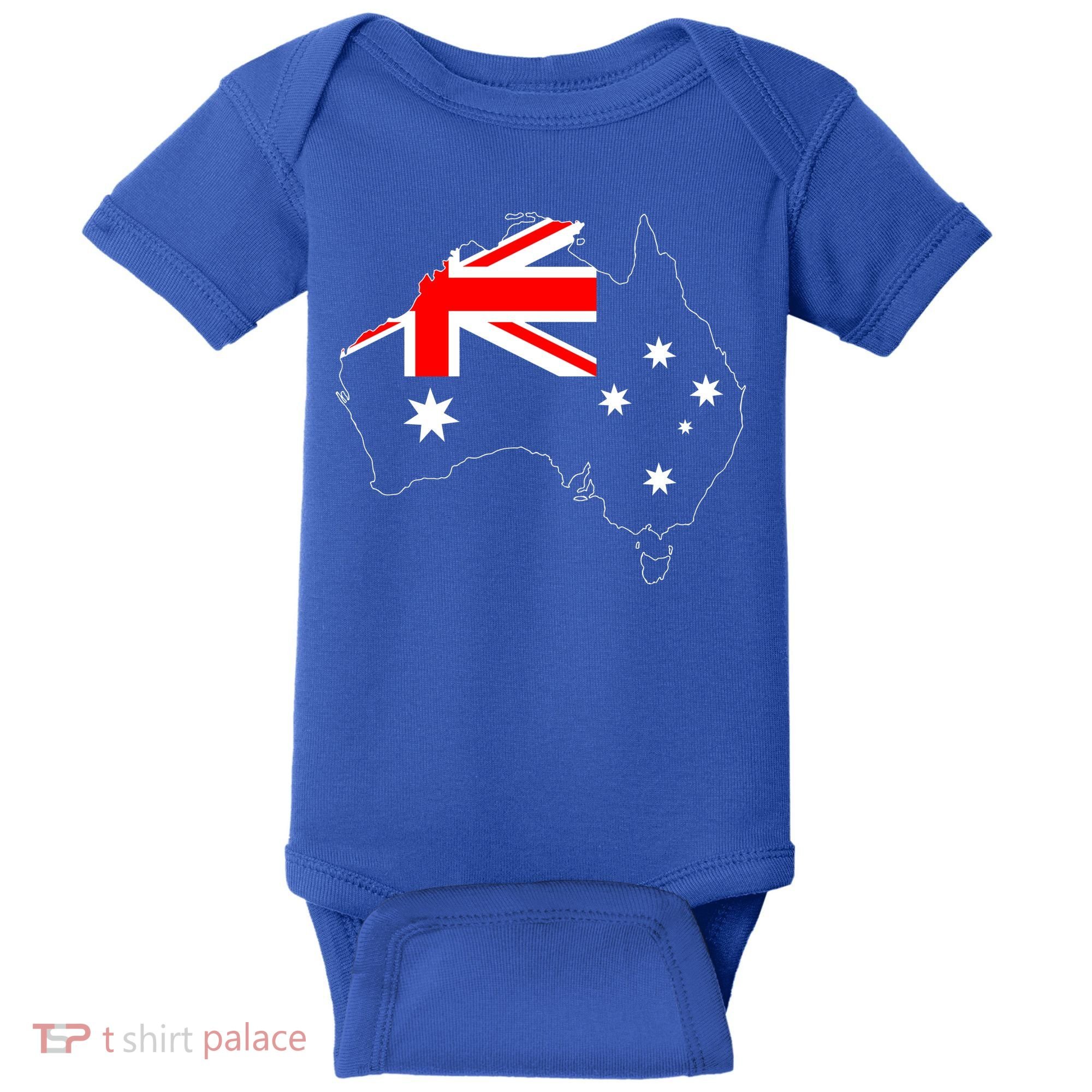 World Australia Map Flag Baby Bodysuit