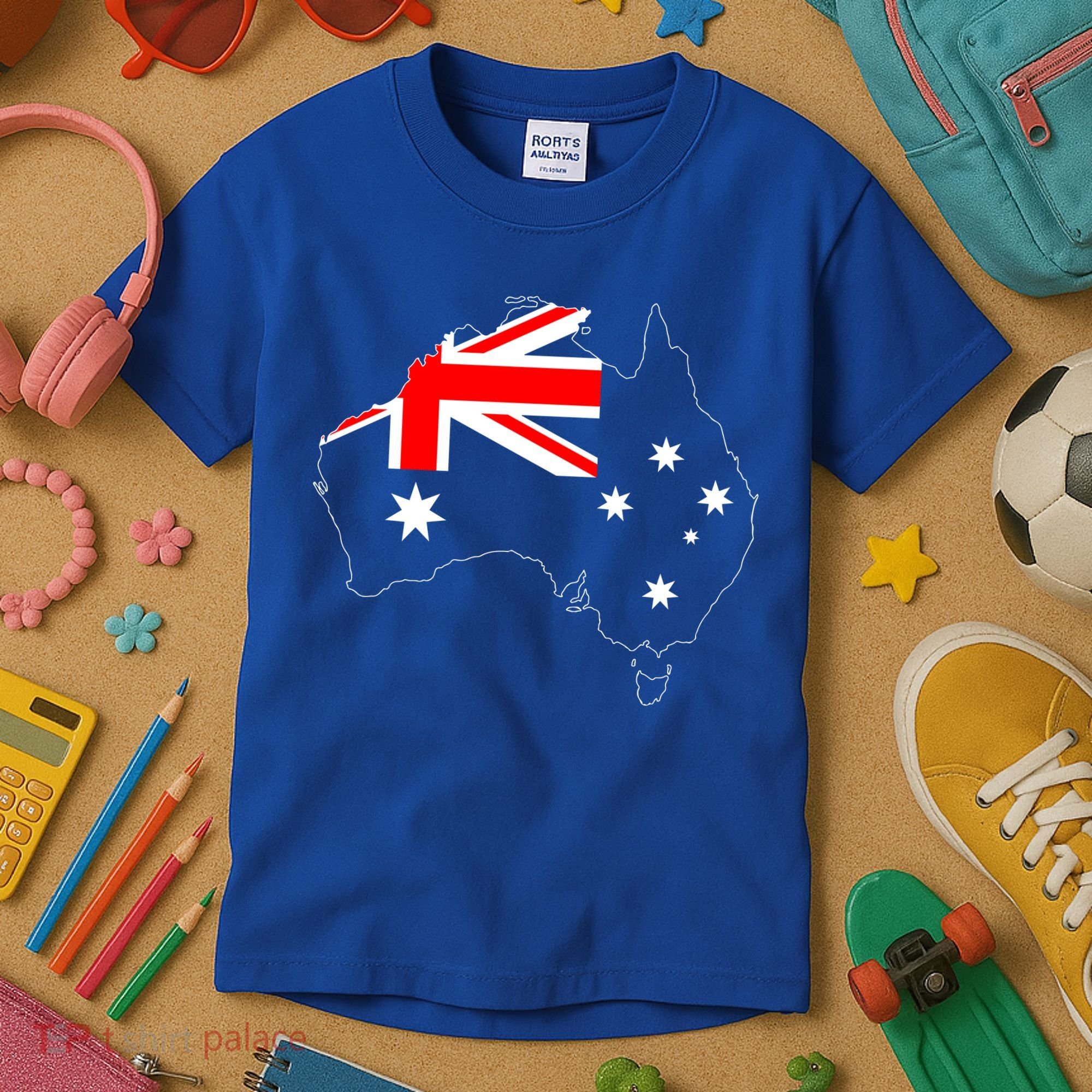 World Australia Map Flag Kids T-Shirt