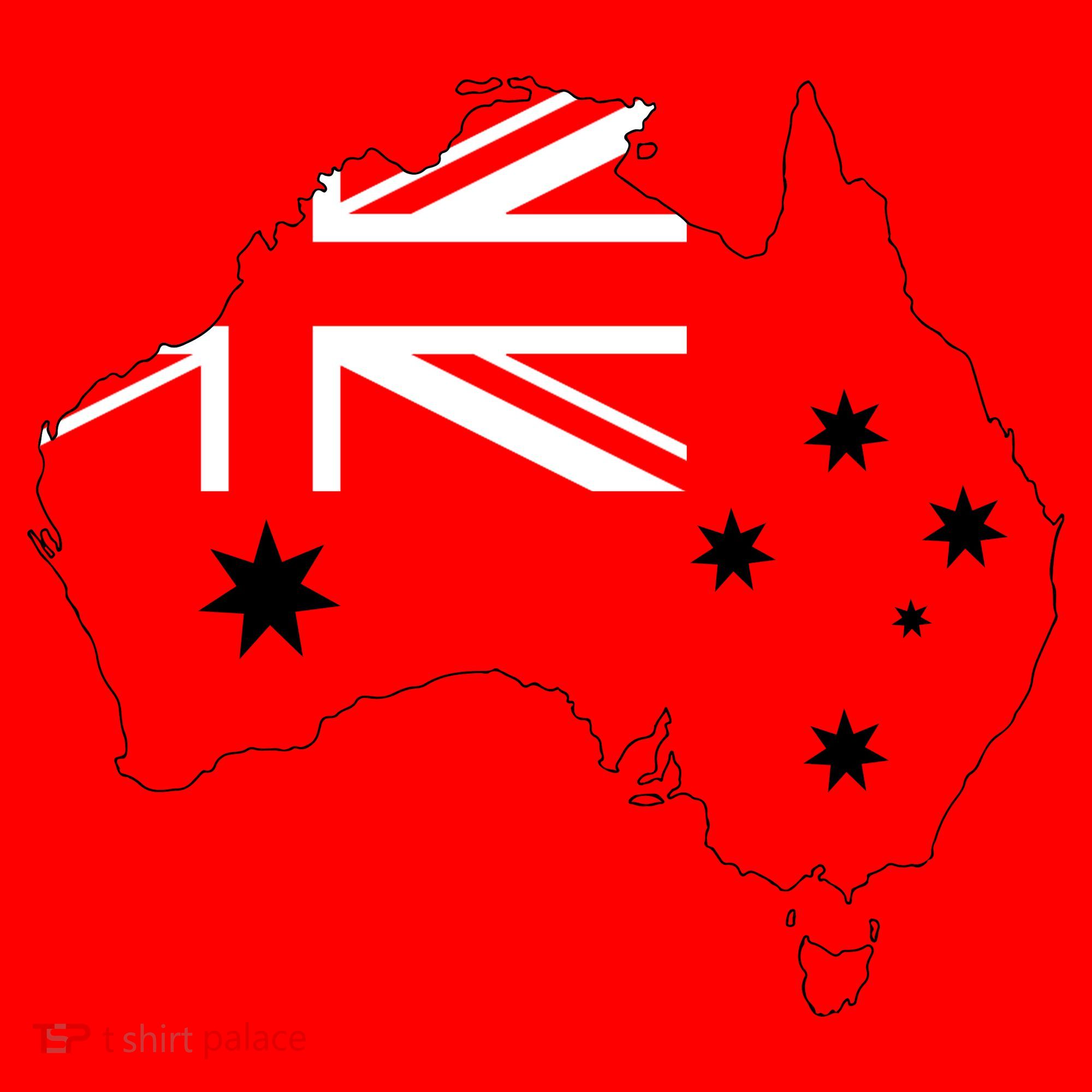 World Australia Map Flag Santa Hat