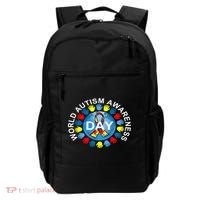 World Autism Awareness Day Earth Puzzle Ribbon Backpack thumb 0