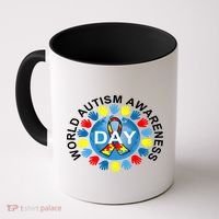 World Autism Awareness Day Earth Puzzle Ribbon Coffee Mug thumb 0