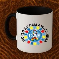 World Autism Awareness Day Earth Puzzle Ribbon Coffee Mug thumb 2