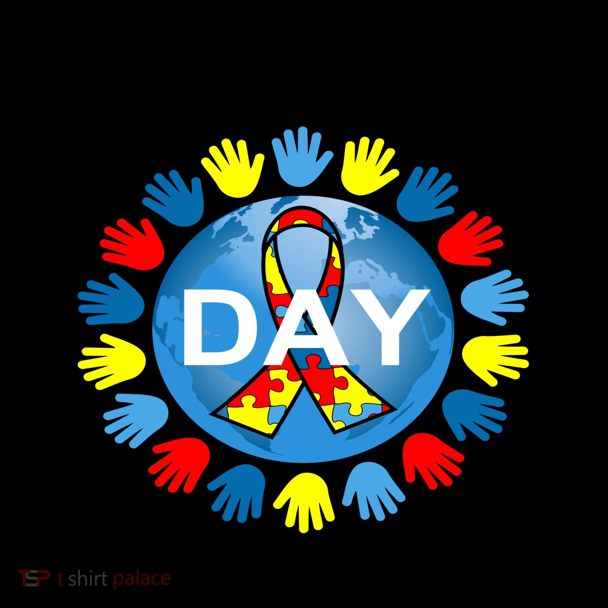 World Autism Awareness Day Earth Puzzle Ribbon Coffee Mug