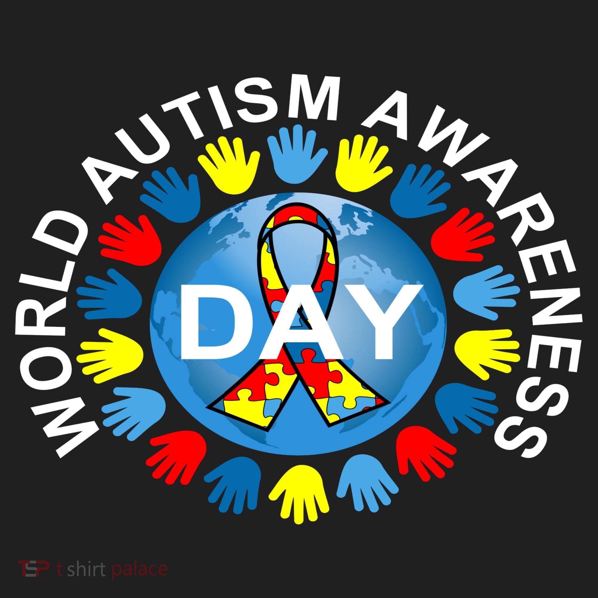 World Autism Awareness Day Earth Puzzle Ribbon Tumbler