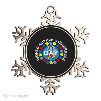 World Autism Awareness Day Earth Puzzle Ribbon Ornament