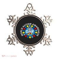 World Autism Awareness Day Earth Puzzle Ribbon Ornament thumb 0